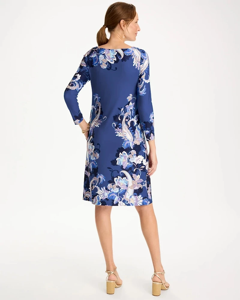 Jersey Knit Baroque Shift Dress