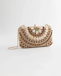 Shell Embellished Clutch