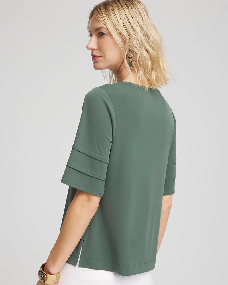 Jersey Tiered-Sleeve Tee