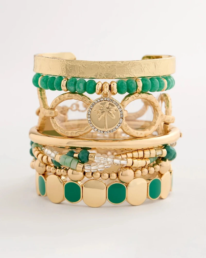 Genuine Jade Charm Stretch Bracelet