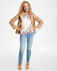 Ella Printed Short-Sleeve Sweater
