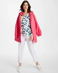 Zenergy® UPF Blooms Mock Zip Polo