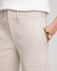 Bi-Stretch Straight Ankle Pants