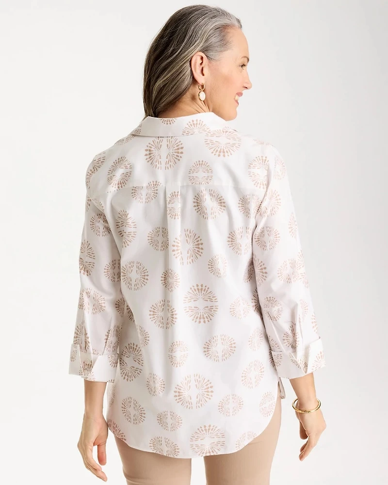 No Iron Stretch Stamped Shirt