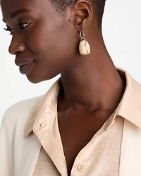 Neutral Drop Hoop Earrings