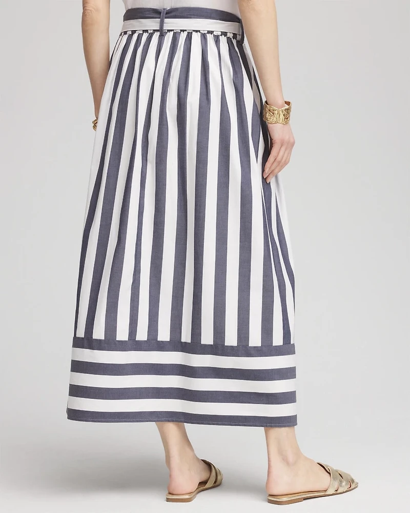 Midi Striped Skirt
