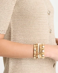 Glam Neutral Slice Stretch Bracelet