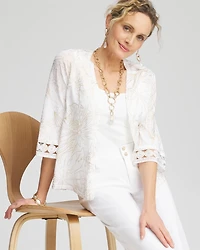Summer Romance Foil Print Cardigan