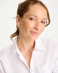 Golden Heart Stud Earrings