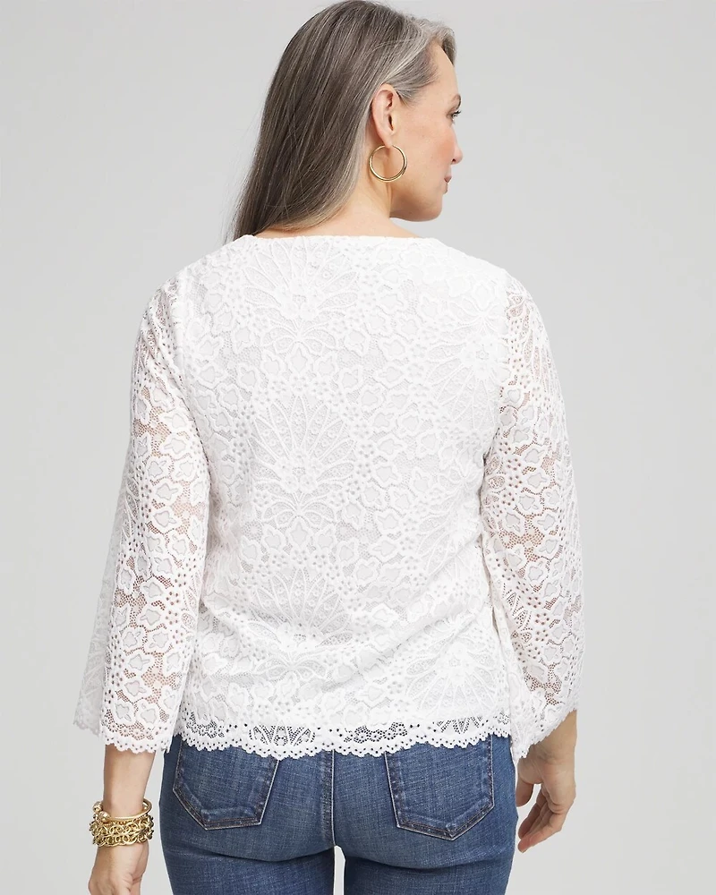 Scalloped Hem Lace Top