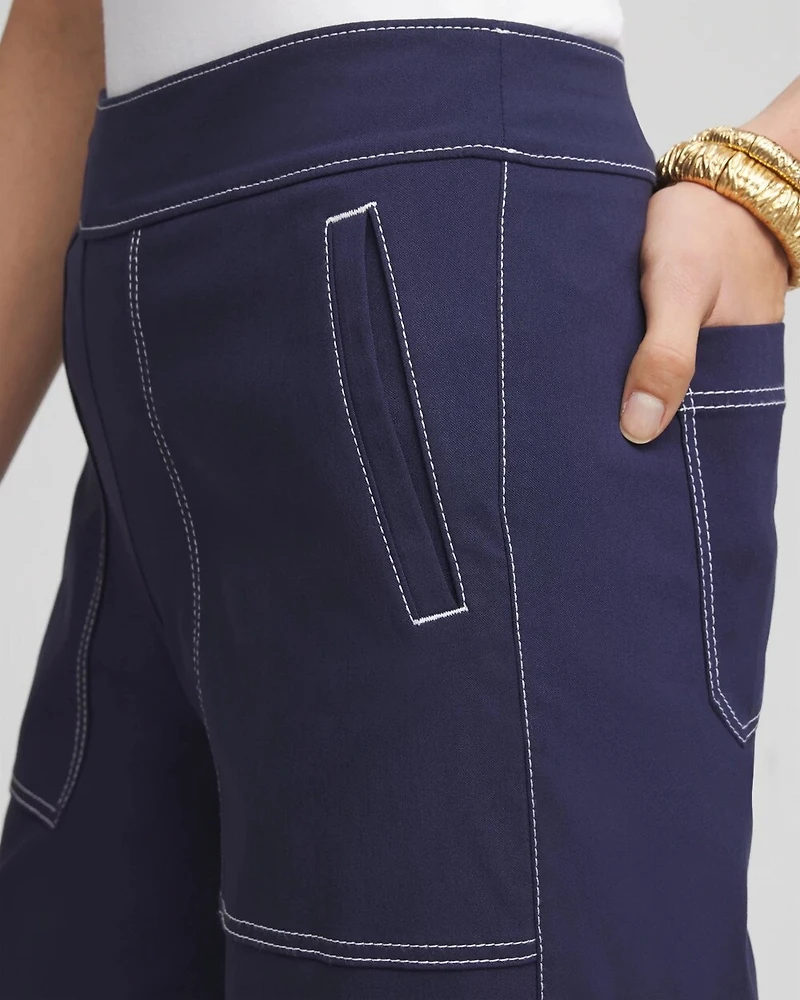 Petite Brigitte™ Utility Wide-Leg Cropped Pants