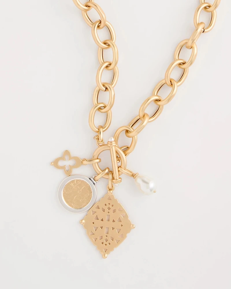 Toggle Cameo Charm Necklace