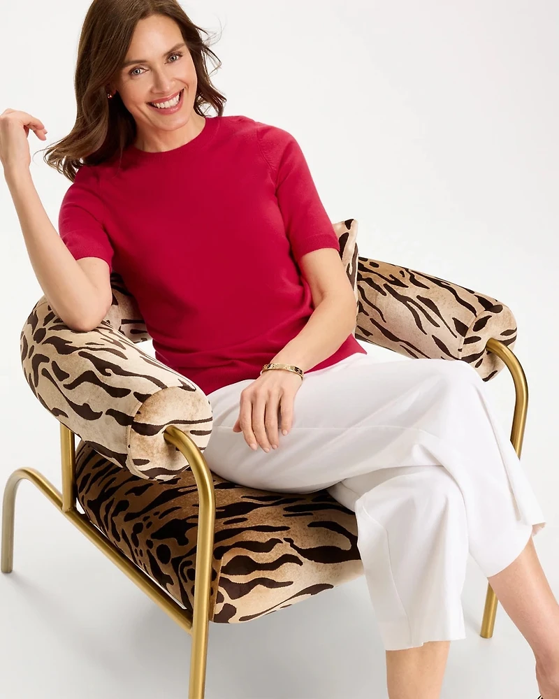 Ella Short-Sleeve Sweater