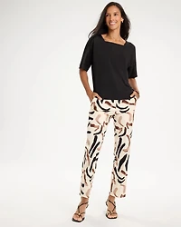 Jersey Satin Trim Elbow Tee