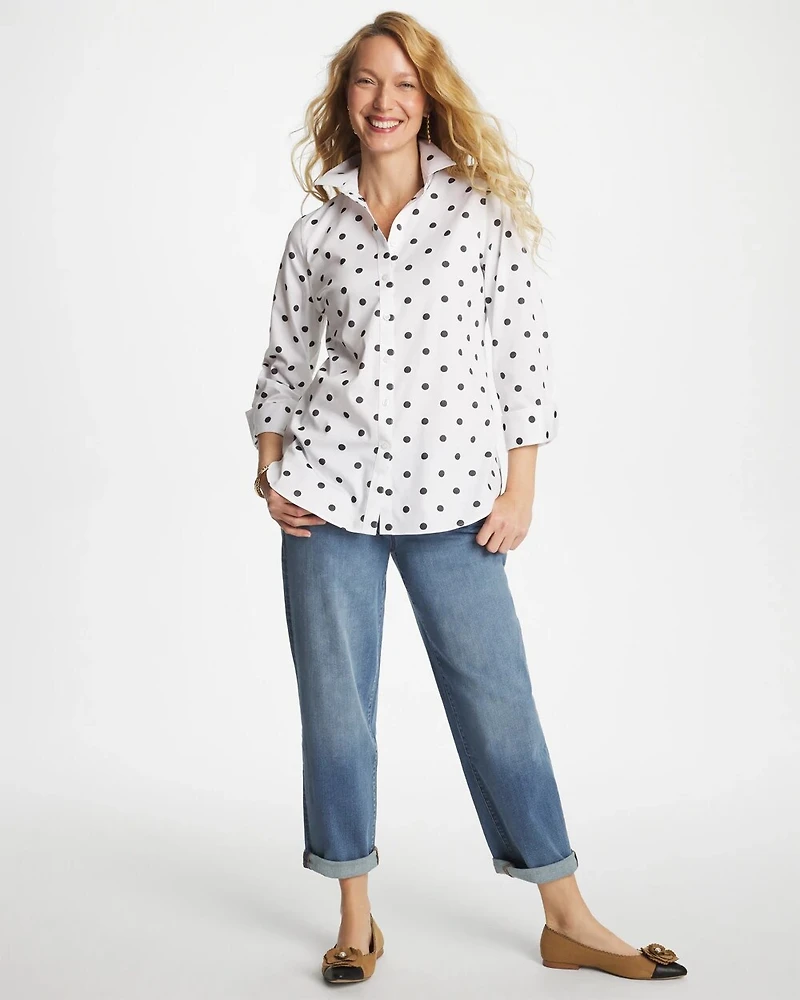 No Iron™ Stretch Perfect Dots Shirt