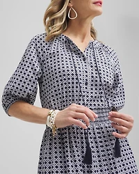 Poplin Basket Weave Maxi Dress