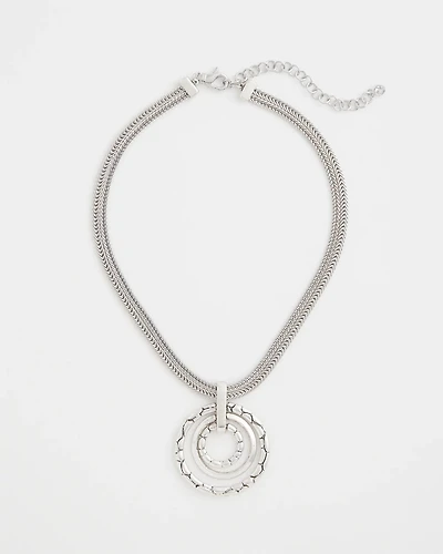 Silver Short Pendant Necklace