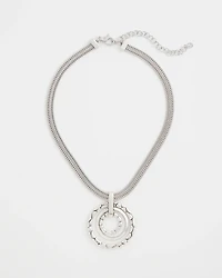 Silver Short Pendant Necklace
