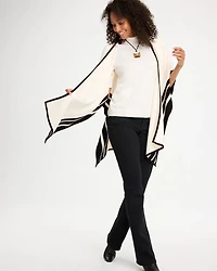 Tipped Double-Knit Ruana