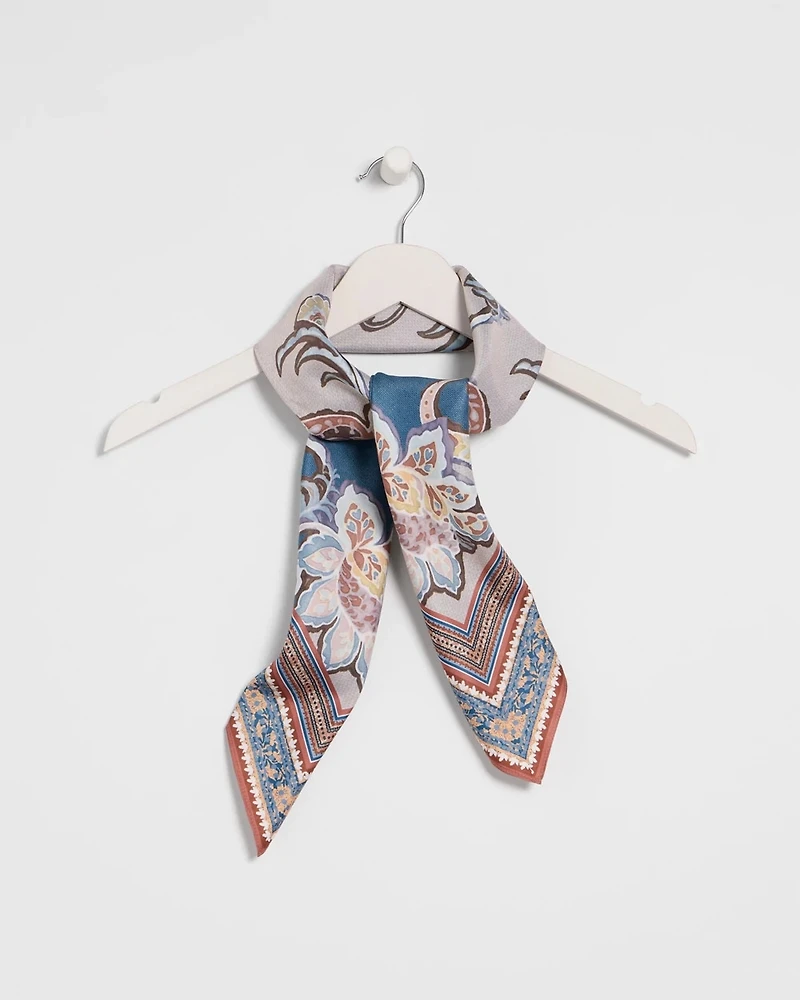 Floral Double-Sided Square Scarf