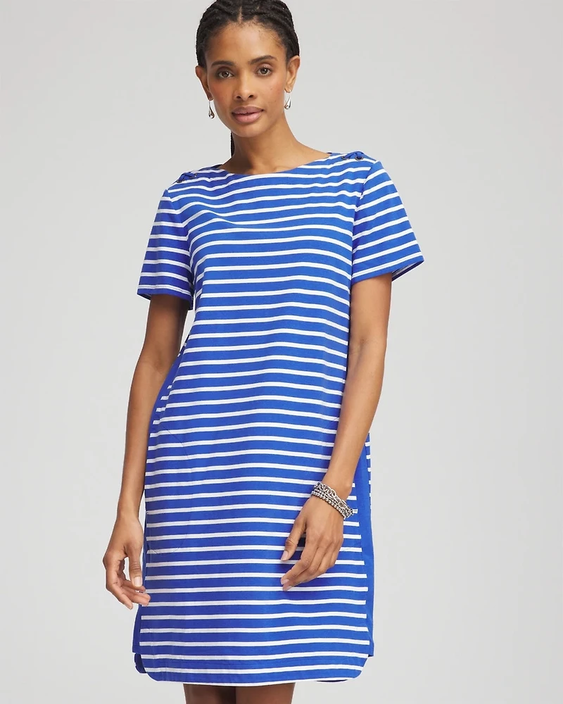 Zenergy® UPF Lace-Up Stripe Dress