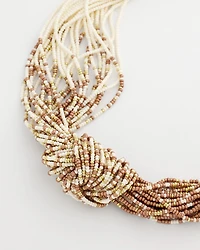 Layered Beaded Knot Necklace
