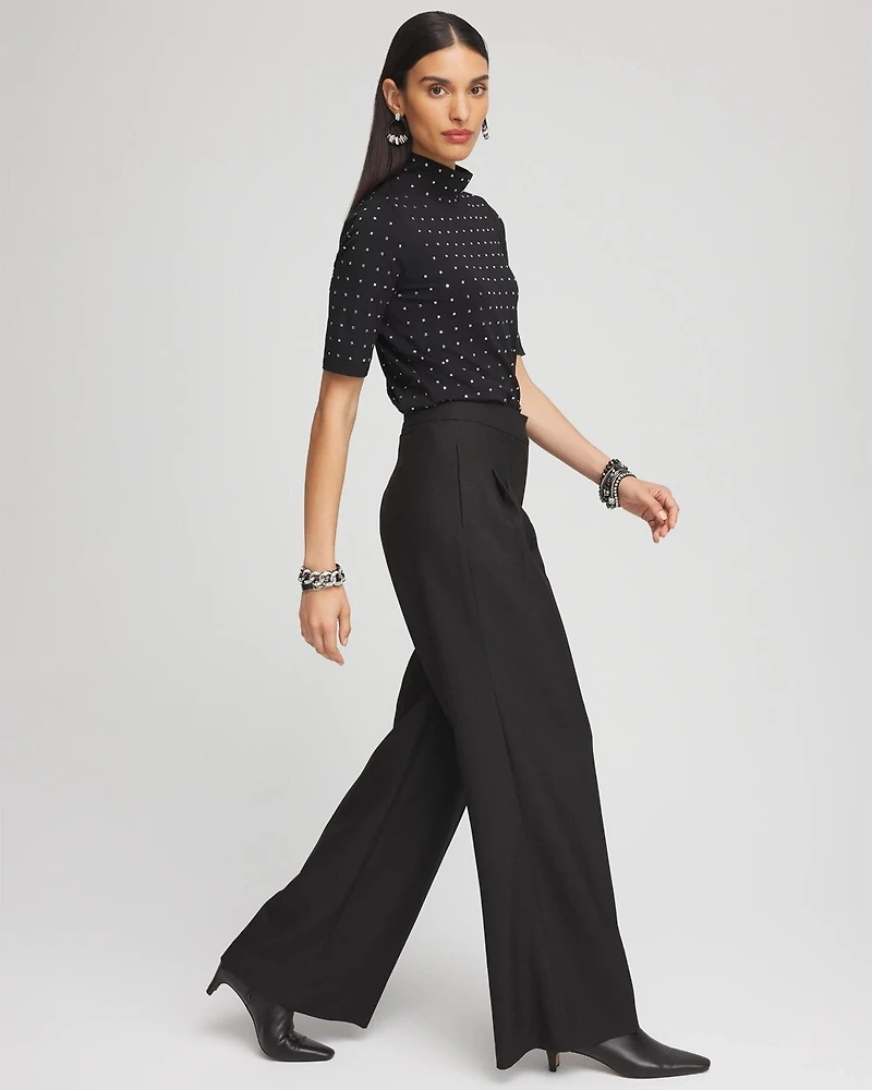Pleated Wide Leg Pants