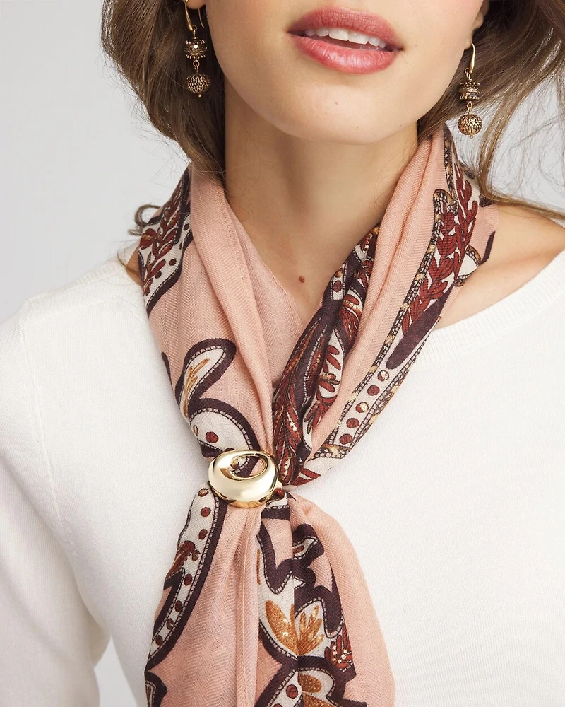 Gold Puff Scarf Ring