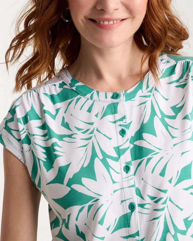 Refined Palm Button Tee