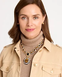 Zebra Cab Animal Pendant Necklace