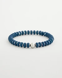 Navy Round Stretch Bracelet