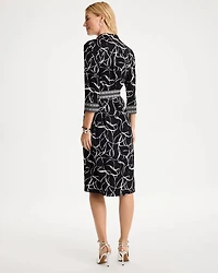 Ponte Printed Shirtdress