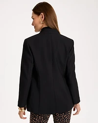 Soft-Stretch Button Detail Blazer