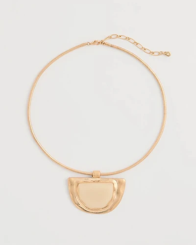 White Enamel Collar Necklace