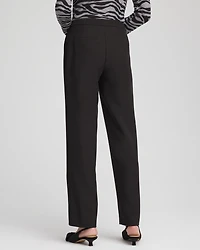Textured Straight Tapered Ankle Pants