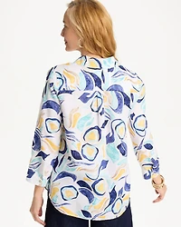 No Iron™ Linen Handpainted Print Shirt