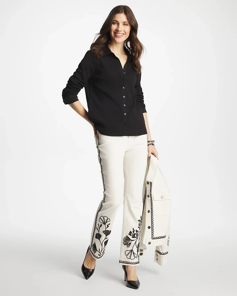 Collared Rib Mix Henley