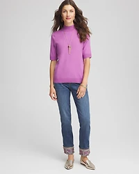 Embellished Pull-On Slim Ankle Jeggings