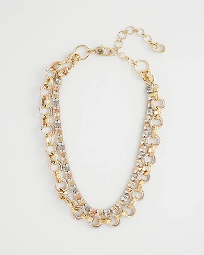 Convertible Tri-Tone Short Necklace