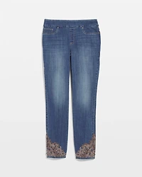 Embellished Pull On Ankle Jeggings