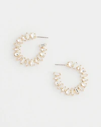 Goldtone Front-to-Back Hoop Earrings