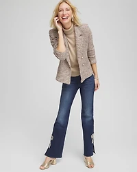 Double Breasted Tweed Blazer