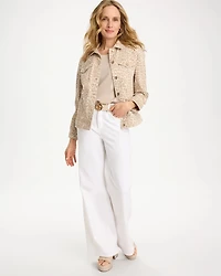 Denim Leopard Print Jacket