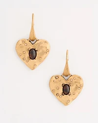 Textured Heart Earrings