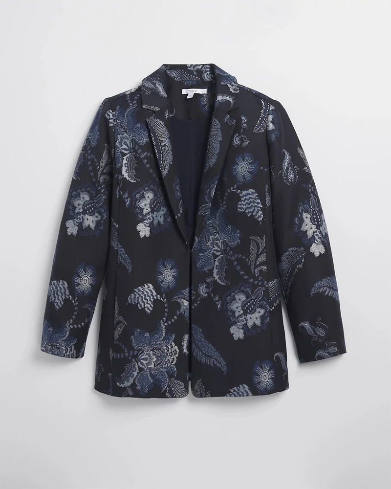 Floral Jacquard Blazer