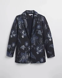 Floral Jacquard Blazer