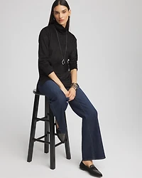 Cozy Mock Neck Jacquard Tunic