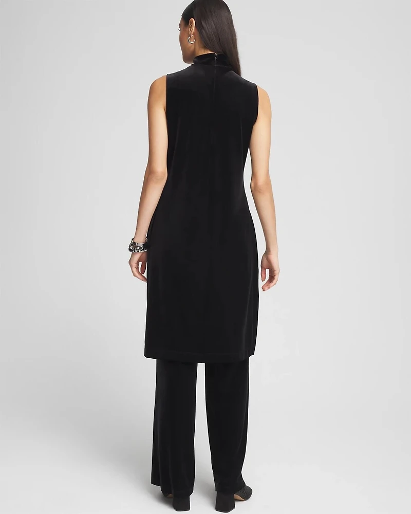 Travelers™ Maxi Mock-Neck Velvet Tunic