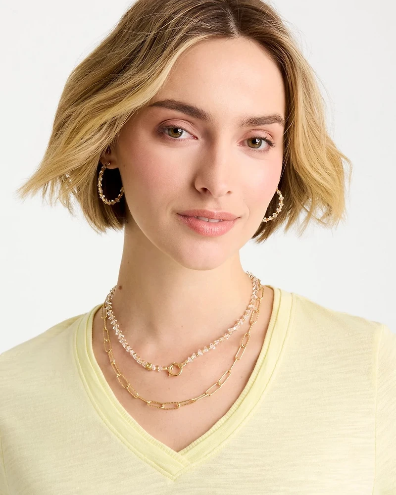 Sea Foam Multi-Strand Convertible Necklace