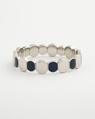 Navy Resin Glam Stretch Bracelet